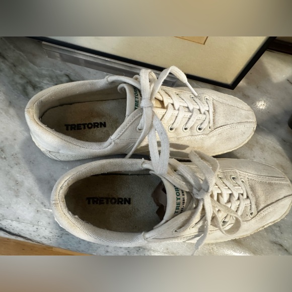 Tretorn White Canvas Original Casual Sneakers women's Size 9 - Picture 4 of 8